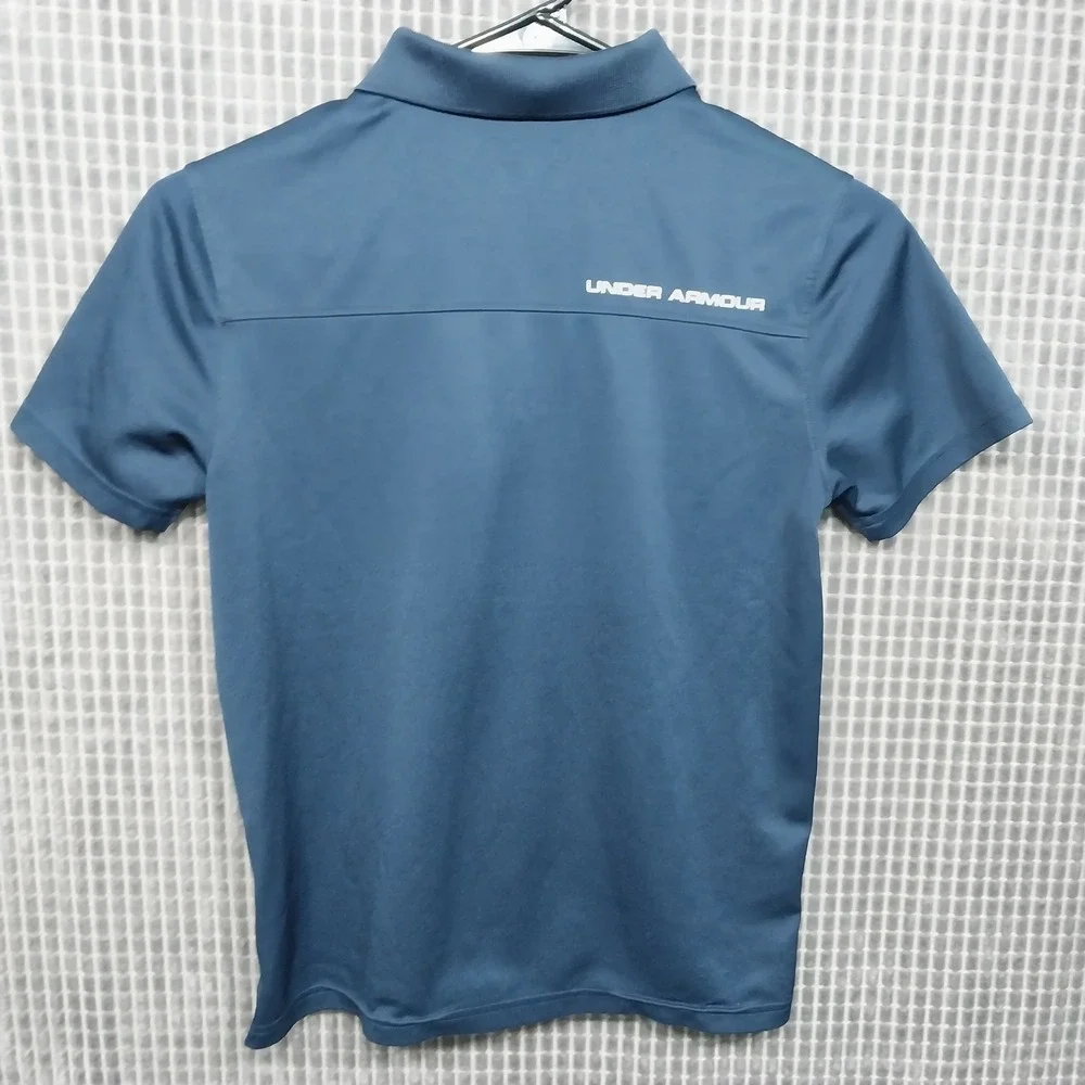 Under Armour Boys Polo Shirt HeatGear Loose Fit YMD Navy Blue